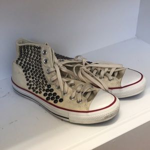 Embellished high top converse